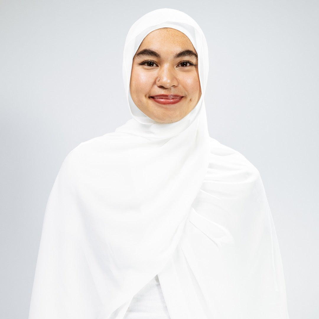 Instant-Hijab Chiffon – Weiß