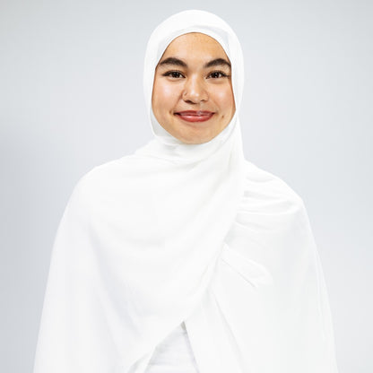 Instant-Hijab Chiffon – Weiß