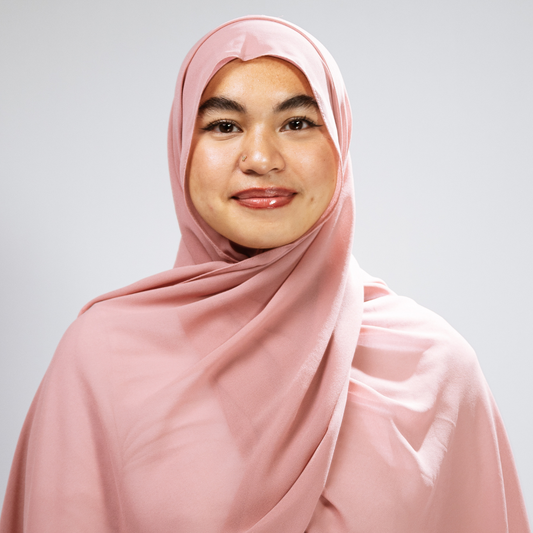 Instant-Hijab Chiffon – Rosa