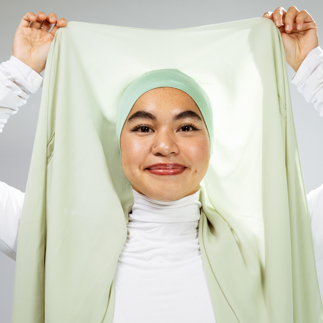 Instant-Hijab Chiffon – Grün