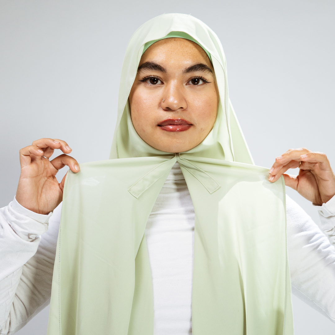 Instant-Hijab Chiffon – Grün