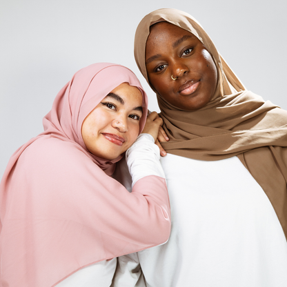 Instant-Hijab Chiffon – Rosa