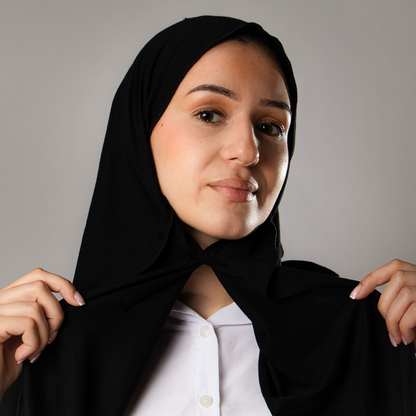 Instant-Hijab Chiffon – Schwarz