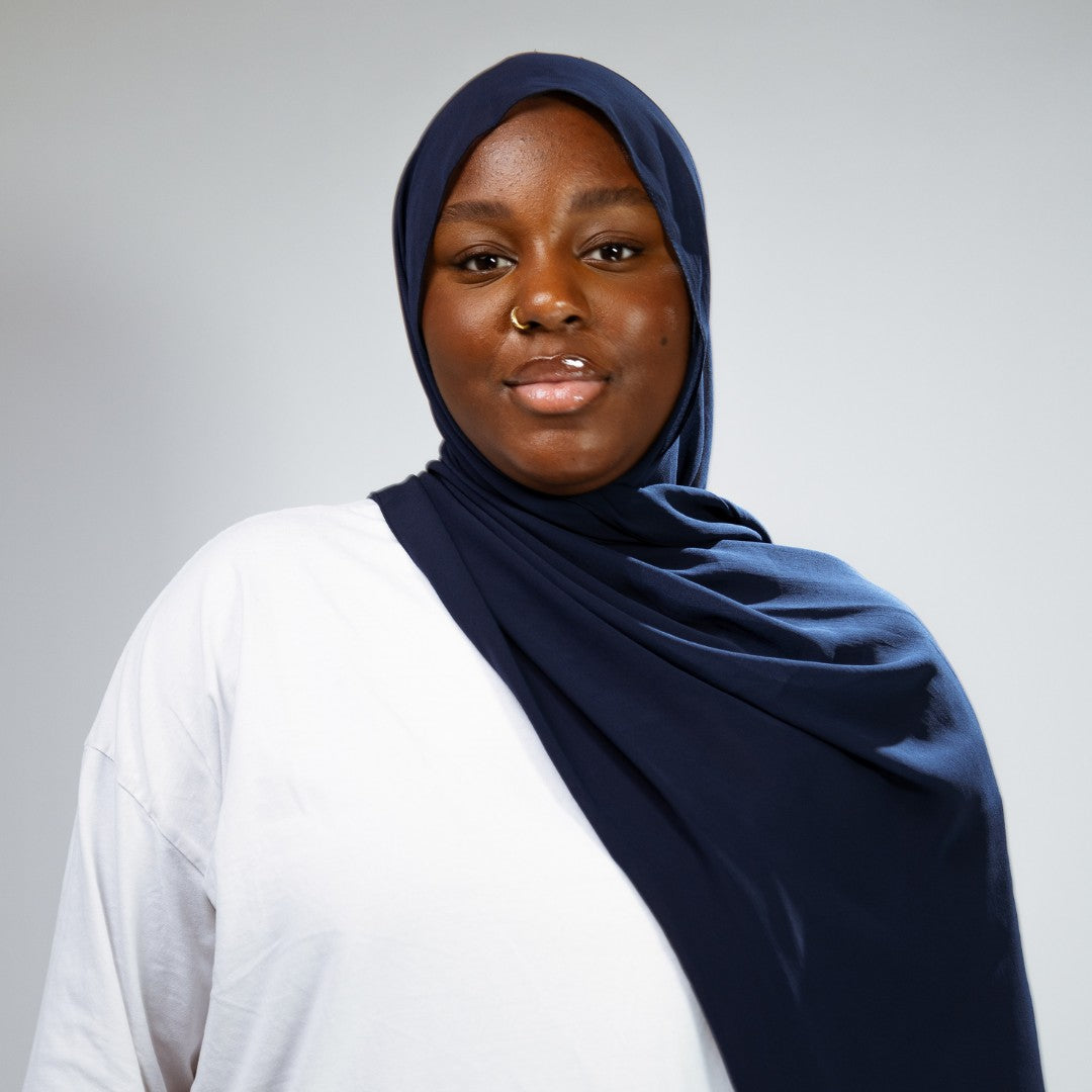 Instant-Hijab Chiffon – Nachtblau