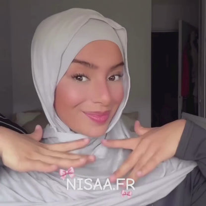 Instant-Hijab Jersey – Grau